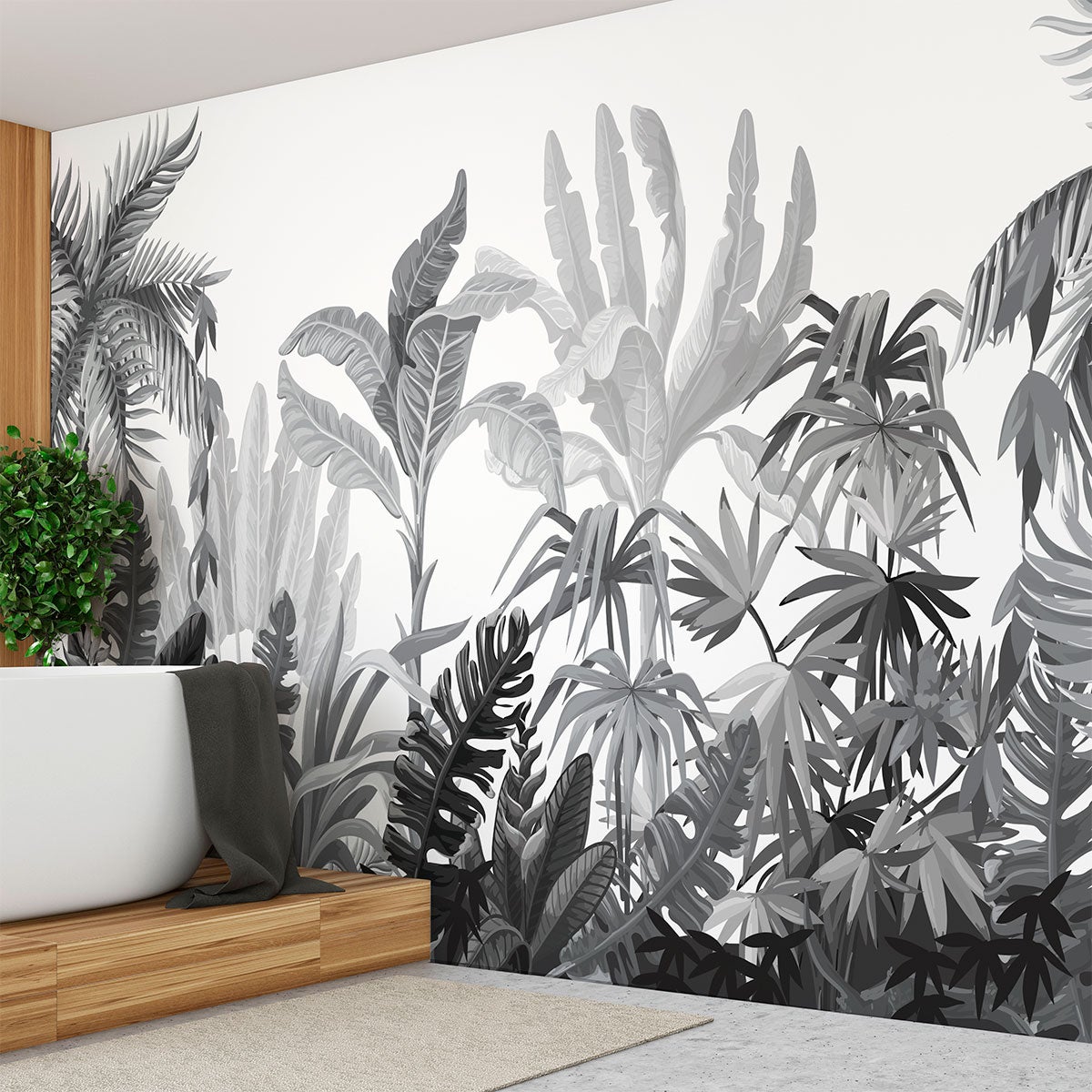 Tapeta panoramiczna z motywem dżungli, wstępnie wklejona, wys. 250 x szer. 480 cm
