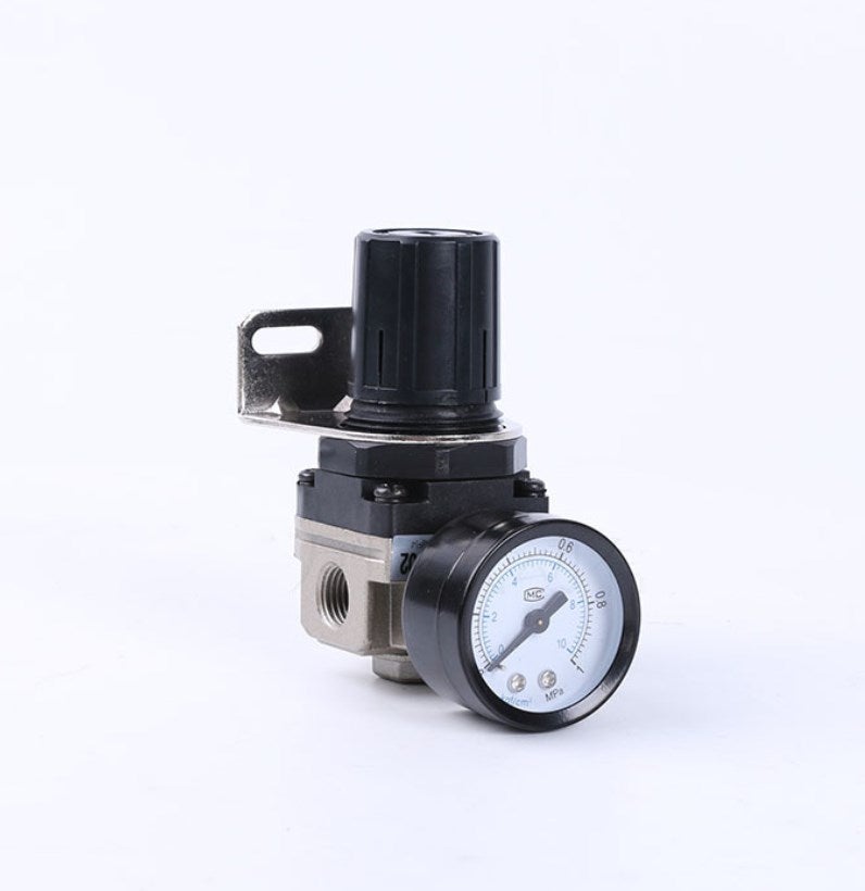 Regulator ciśnienia powietrza 1/4", pneumatycznie sterowany kompresor z manometrem, regulowany zawór manometru ze stopu aluminium