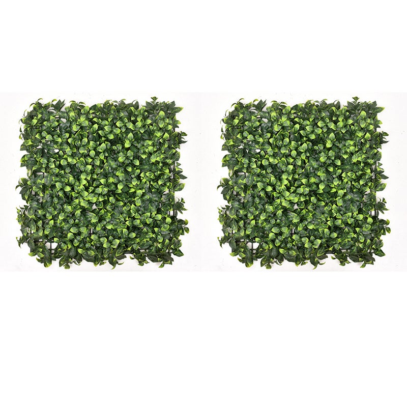 2 sztuki sztucznej dekoracji roślinnej, symulowana ściana roślinna, sztuczna dekoracja ścienna tła 50x50 cm, liście gardenii