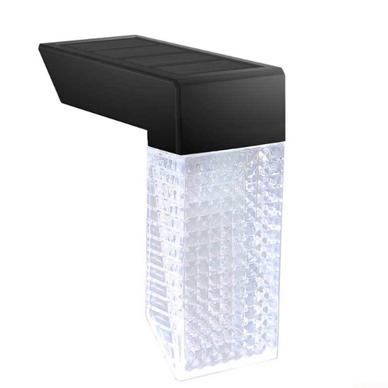 Zewnętrzna lampa solarna - automatyczne oświetlenie ogrodowe z inteligentnym sterowaniem światłem - 9*4*9cm (ciepłe światło + siedem kolorów RGB)