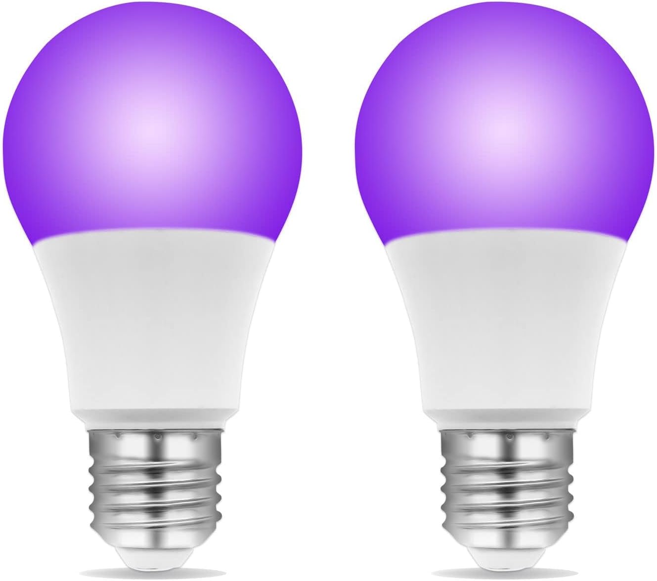 Żarówka LED E27 9W, czarne światło UVA 385-400 nm, do imprez fluorescencyjnych, AC 85-265V, na Halloween – 2 szt., klasa E