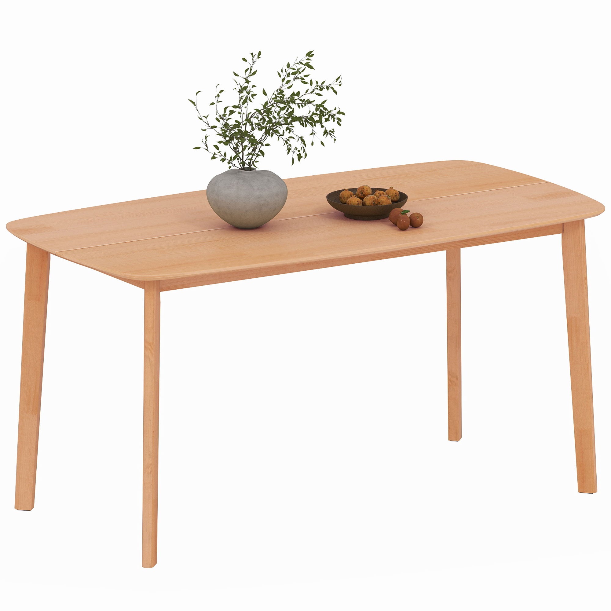 Stół jadalny prostokątny dla 6 osób, stół kuchenny, 150 cm, drewno lite, 150 x 80 x 76 cm, drewno naturalne