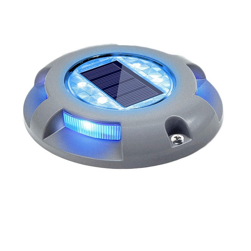 1 opakowanie (niebieskie) lamp solarnych mostowych do podjazdu, zewnętrzne lampy solarne LED, wodoodporne do ogrodu, na pomost, ścieżkę, podwórko