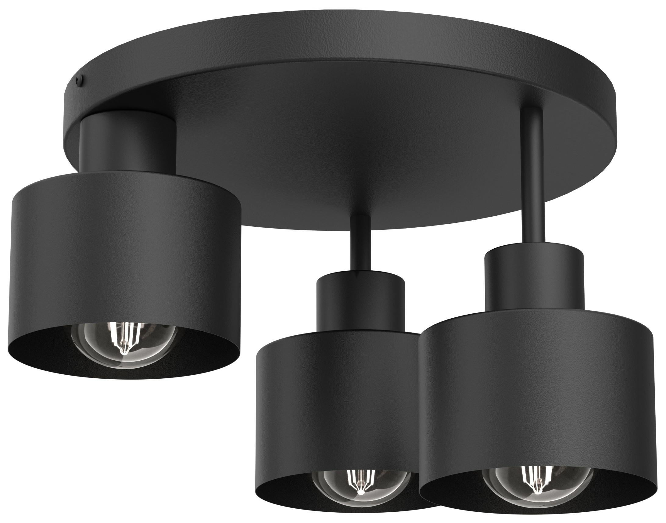 Lampa wisząca Parkla czarny mat 3xE27x15W metal wym:22,5x36x36cm IP20 Luminex