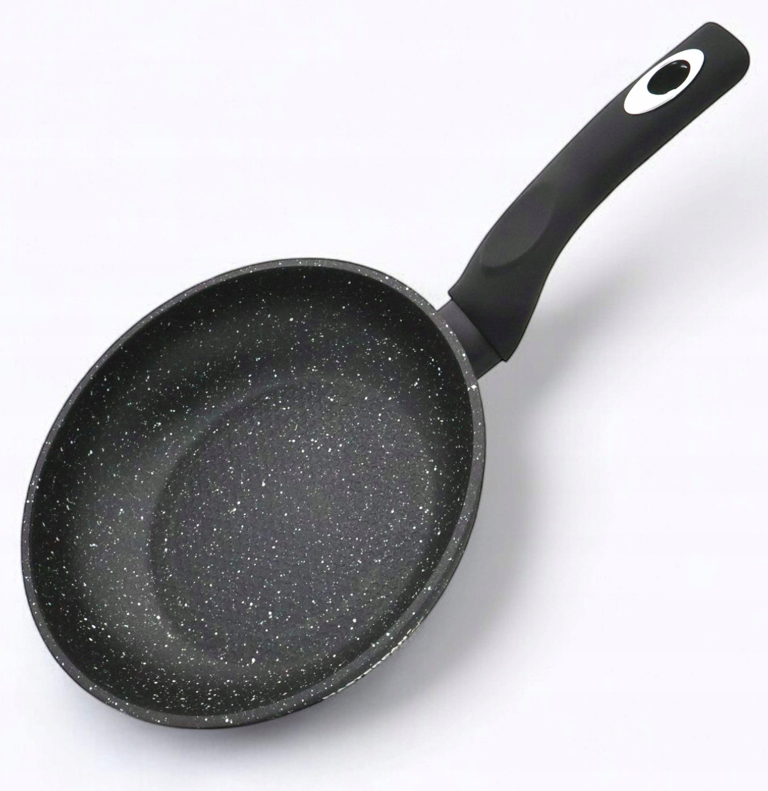 Patelnia granitowa 28cm plaster miodu indukcja gaz 2,5L Wysoka 5,5cm