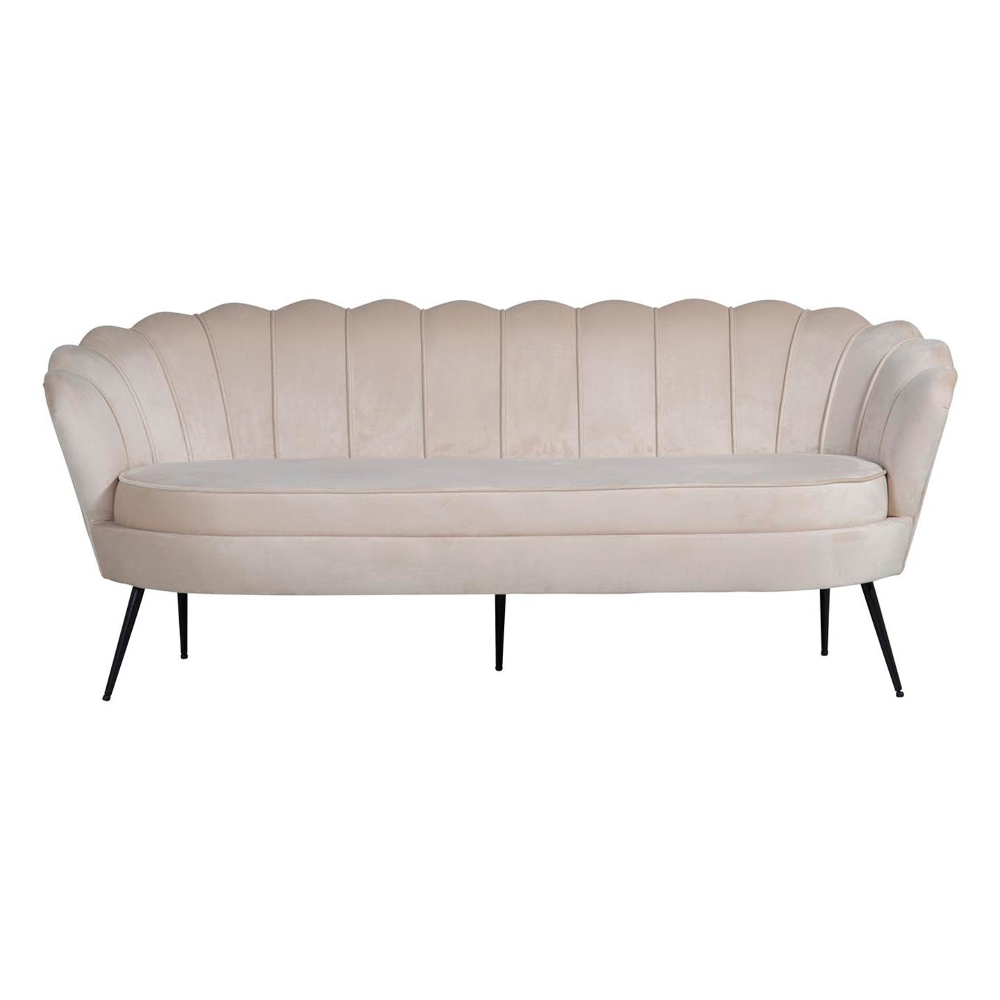 Nice sofa 3 osób welur beżowy.
