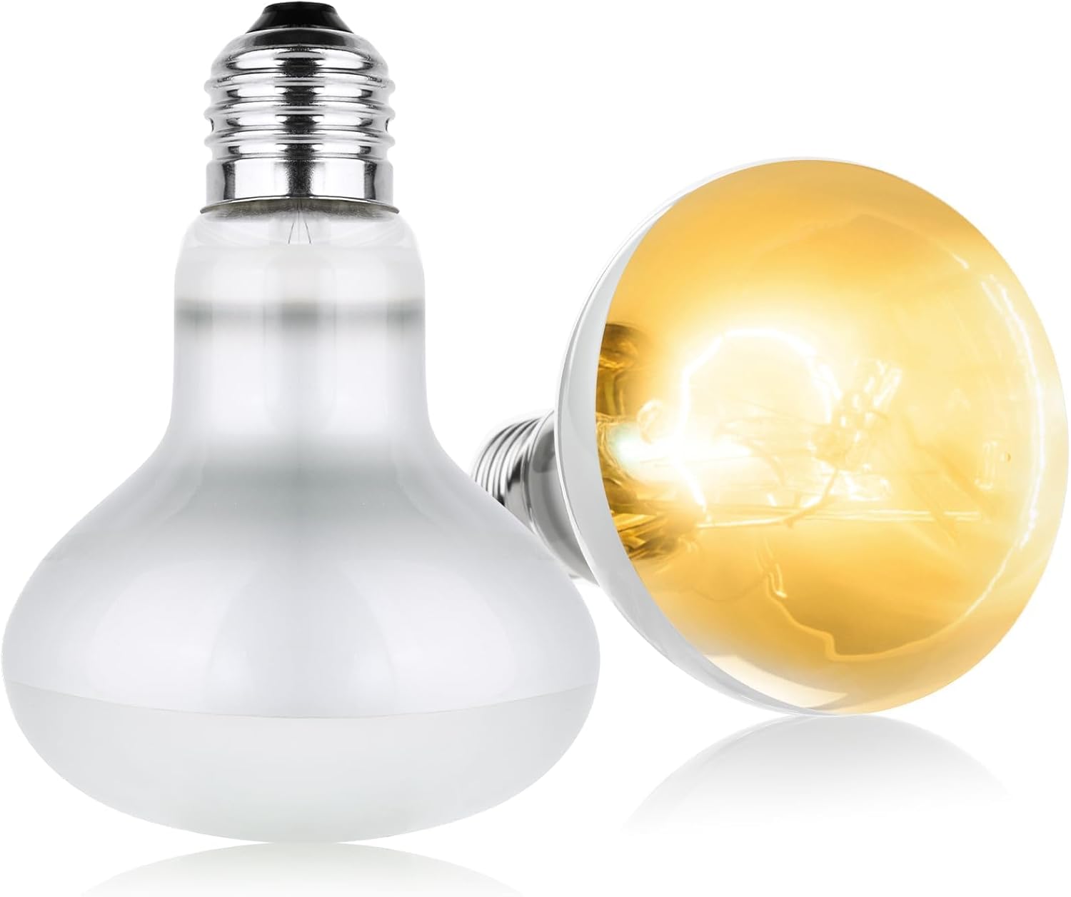 Zestaw 2 lamp grzewczych UVA+UVB 50 W – spirala E27 – dla gadów (żółwie, jaszczurki, węże) – wydajne ogrzewanie