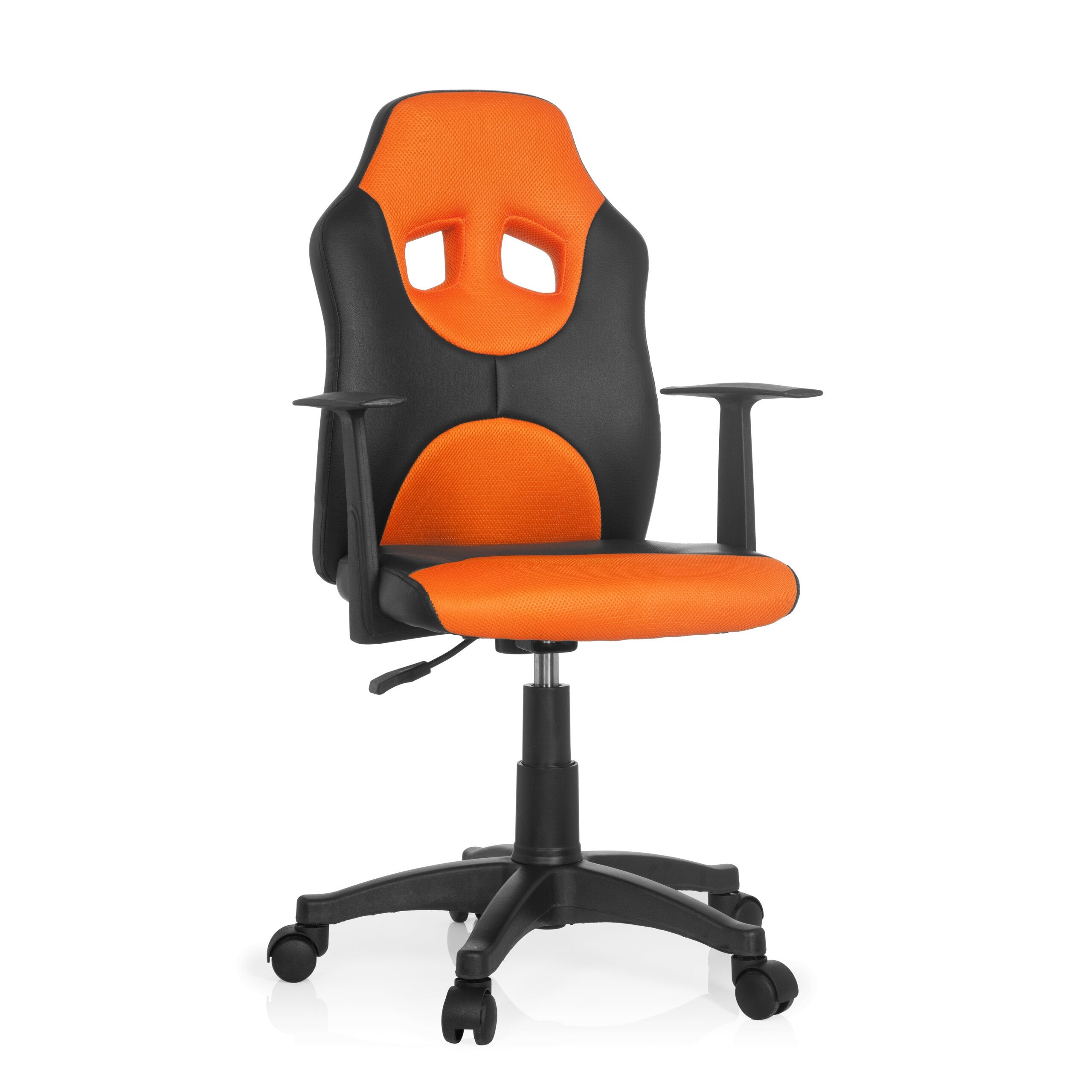 Krzesło obrotowe dla dzieci KID GAME AL Czarny / pomarańczowy hjh OFFICE
