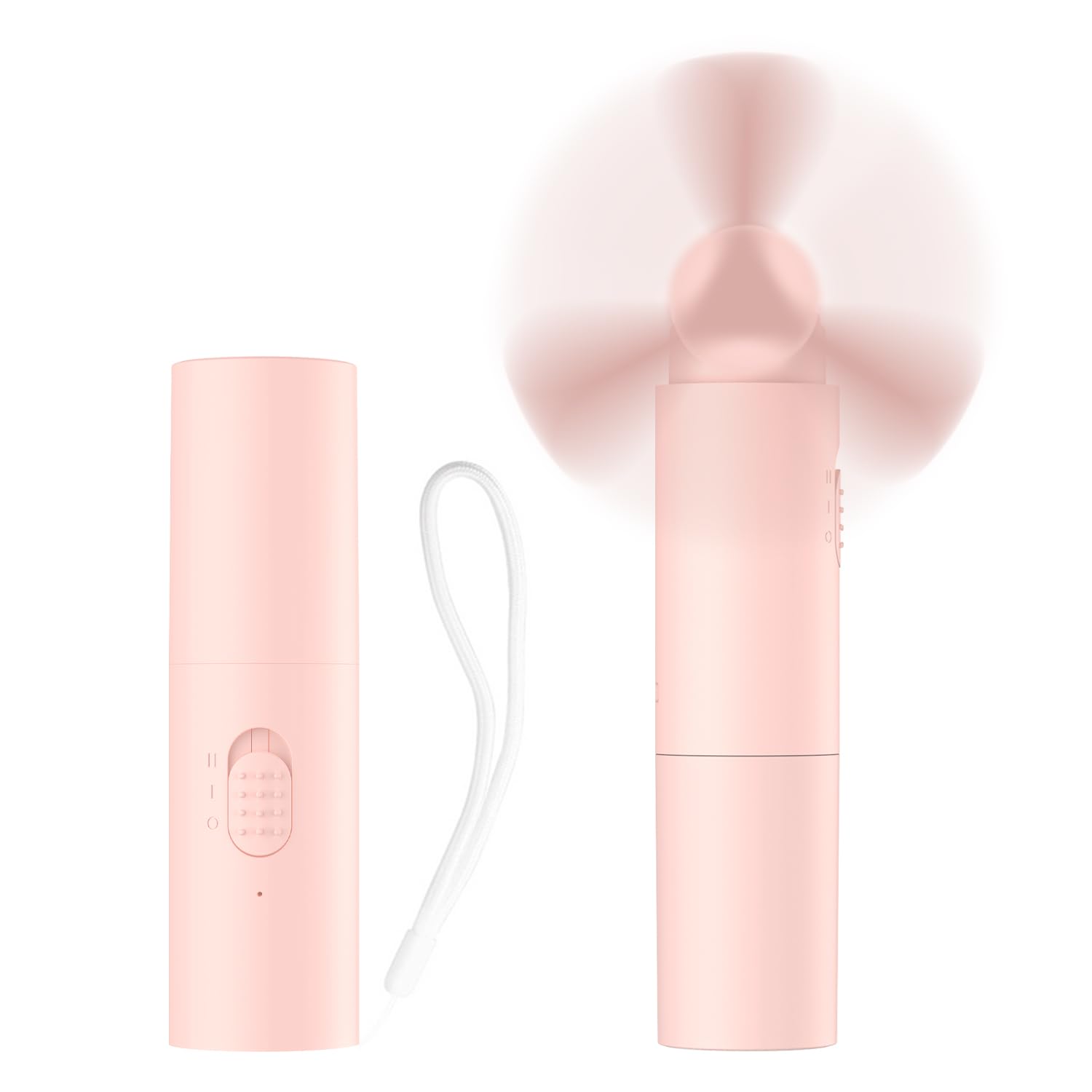 Składany wentylator, mini wentylator ładowany przez USB, wentylator ładowany do akademika studenckiego, różowy