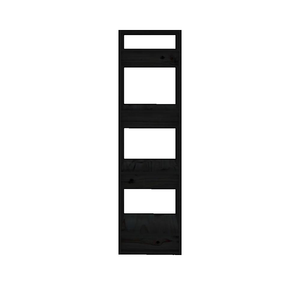 Biblioteczka vidaXL Lite drewno sosnowe Czarna 41x35x125 cm