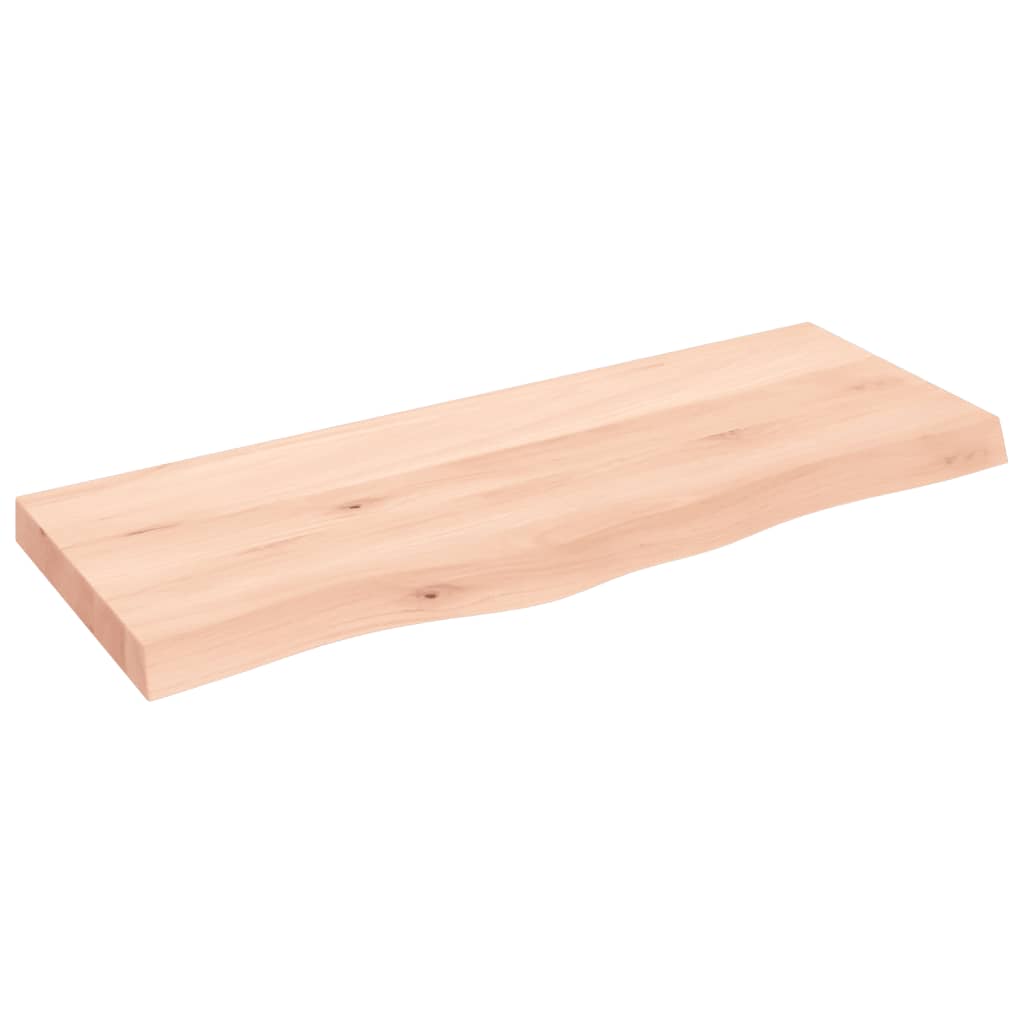 Blat Łazienkowy Surowy z Litego Drewna 100x40 cm Brązowy