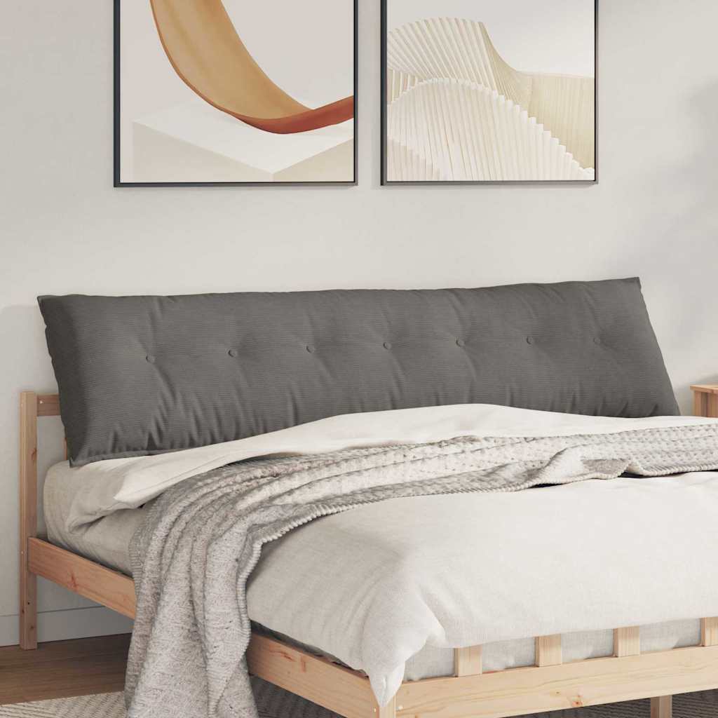 Poduszka na plecy Jasnoszary 200 x 50 cm Tkanina sztruksowa vidaXL