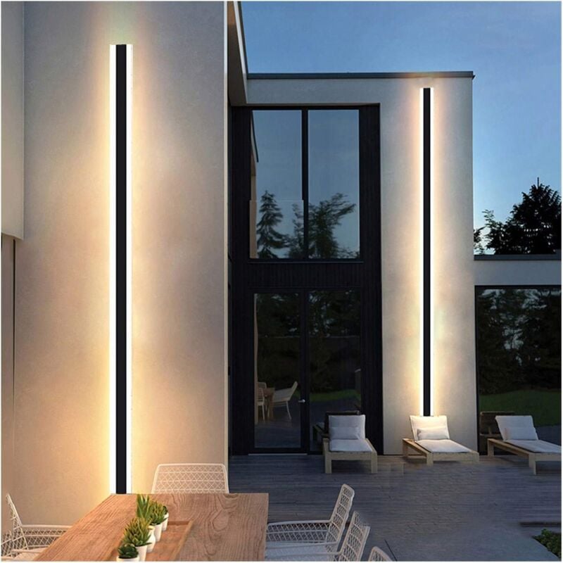 40 cm zewnętrzna lampa ścienna LED – IP65, obudowa aluminiowa, ciepła biel, idealna do ogrodu i na werandę