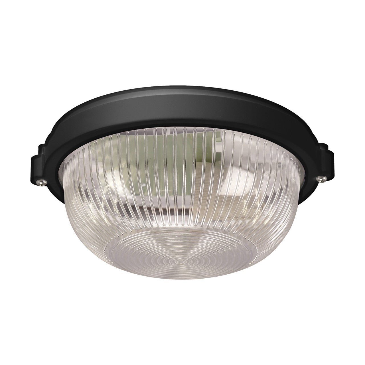 Plafon zewnętrzny Salto czarno-przezroczysty 1xE27x10W IP65 wym: 8 x 18 x 18 cm tworzywo sztuczne Struhm