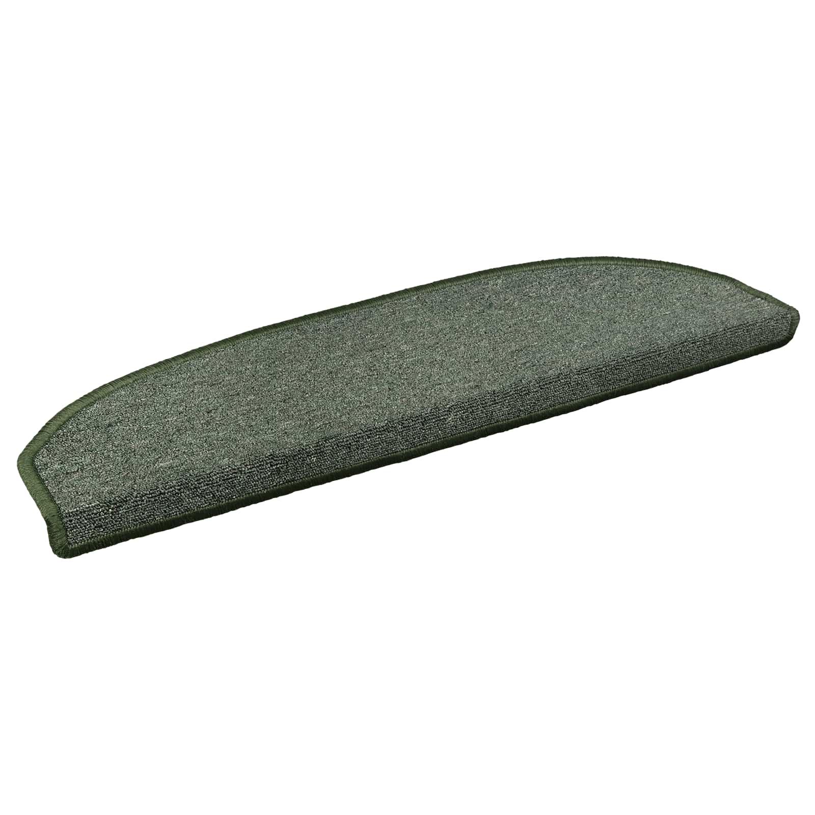 Samoprzylepne maty na schody Półokrąg 15 pcs Ciemnozielony vidaXL