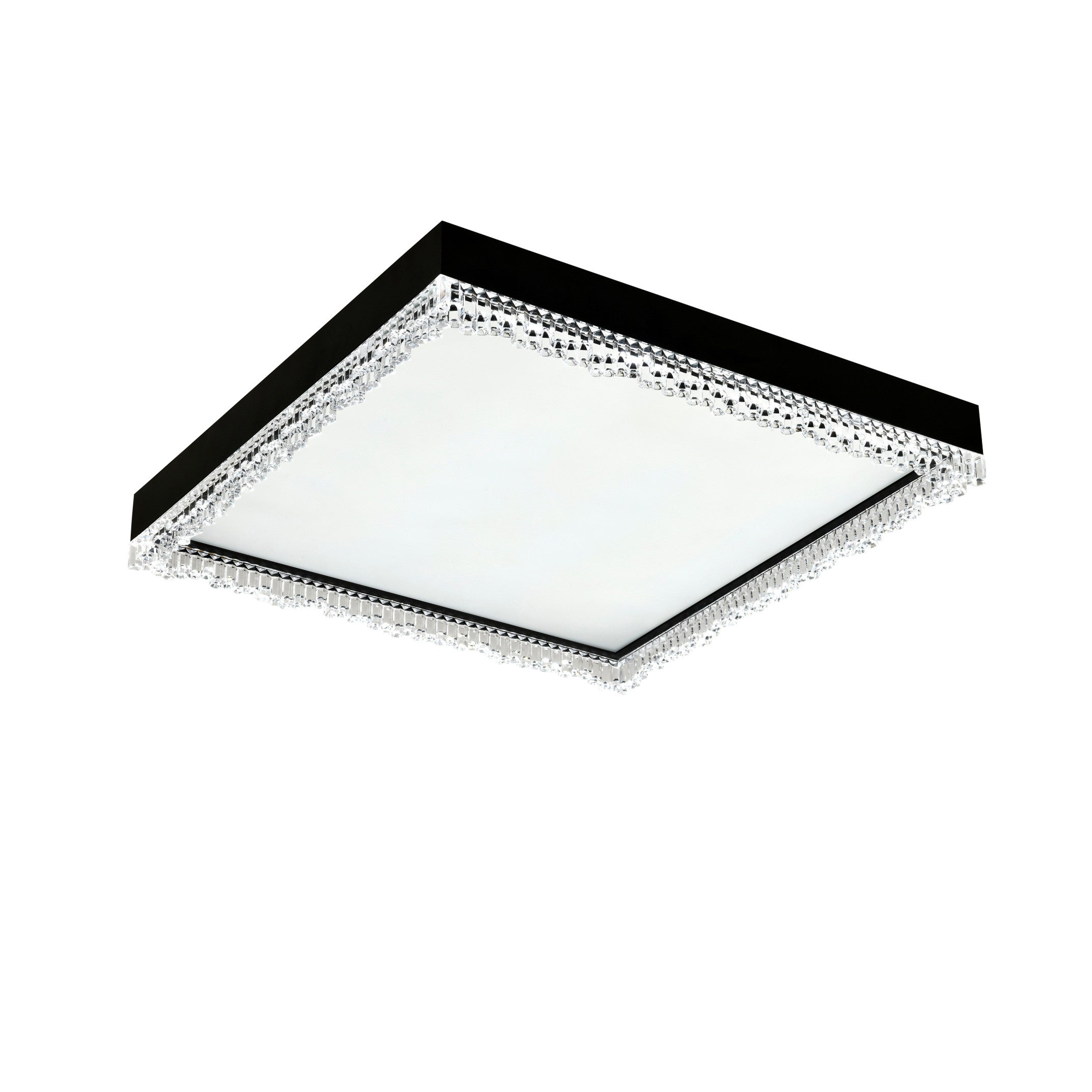 Plafon sufitowy dekoracyjny czarno-biały kwadratowy 45 cm zmienna barwa LED 50W REGI Zuma Line