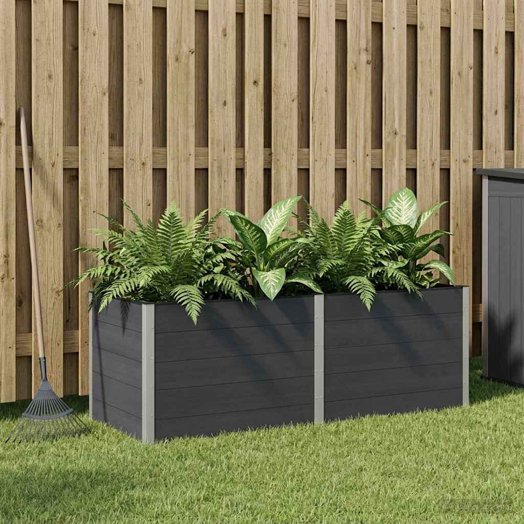 Podniesiona rabata ogrodowa Czarny 250 x 100 x 91 cm vidaXL