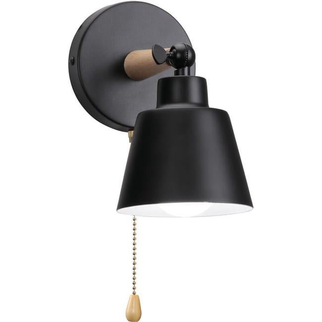 Designerska lampa ścienna do wnętrz z włącznikiem, lampka nocna, oświetlenie dekoracyjne, czarna (Numer katalogowy produktu: 94940340 | Numer katalogo