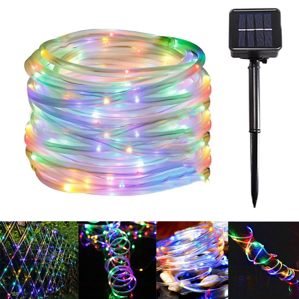 Solar Copper Wire Led Outdoor Waterproof Chain Light Christmas Tree Garden Light 7M