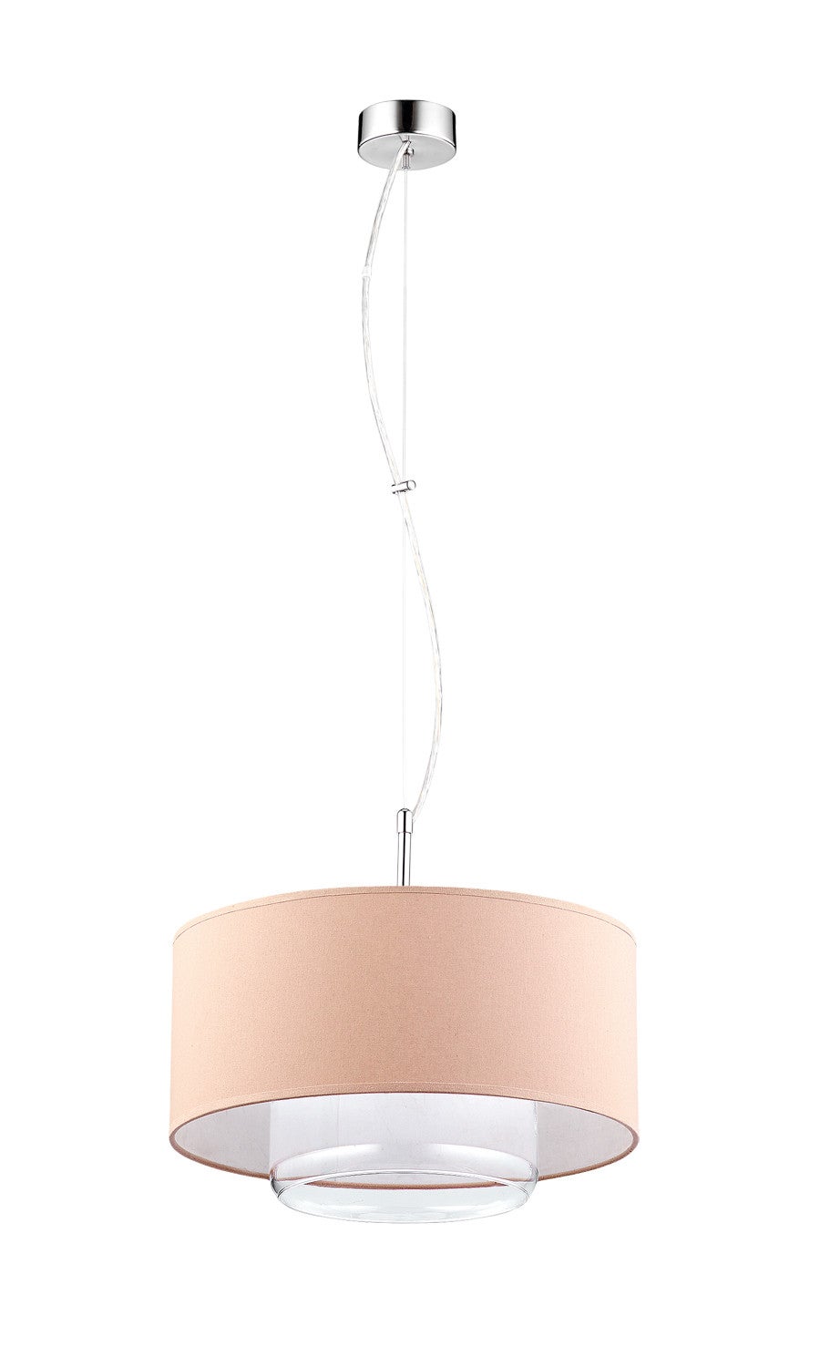 Lampa wisząca AVEO Jupiter szklany klosz brąz transparentny E27 80 cm 1 szt.