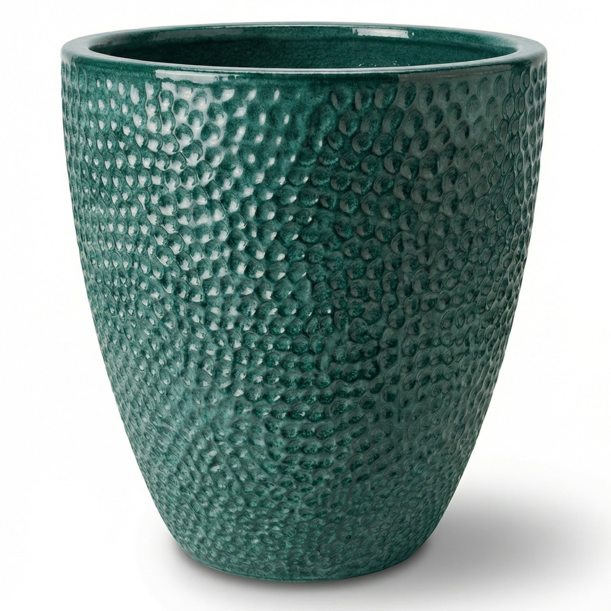 Donica ceramiczna Provencelia CIGALINE Morski, sred.26 x H28 cm, mrozoodporna, rękodzieło, szkliwiona