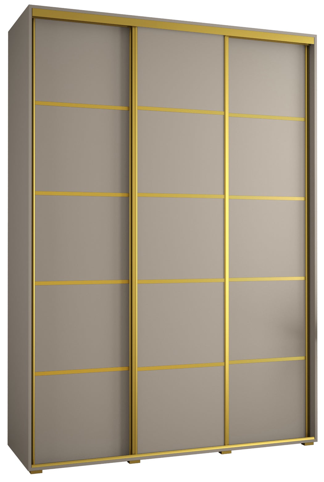 Szafa przesuwna wysoka Dakota 4 170 x 60 x 235,2 cm kaszmir + u. Złoty - Abiks Meble