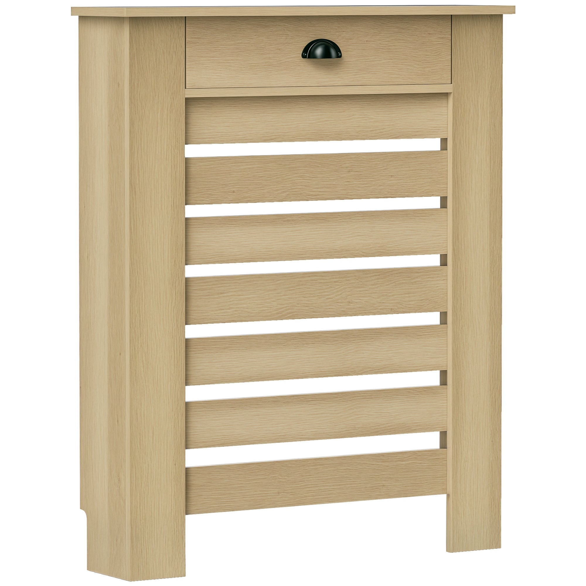 Osłony grzejnika z MDF z Osłona grzejnika box do salonu, sypialni, korytarz, 78x19x95.5 cm, dąb