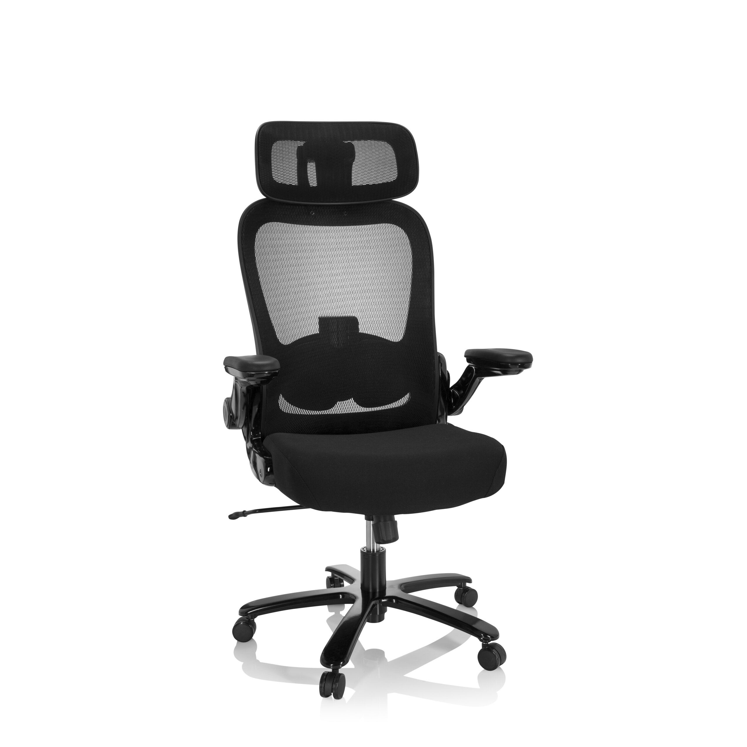 Krzesło do dużych obciążeń / krzesło biurowe INSTRUCTOR SW I PRO - XXL siatka / tkanina czarny hjh O