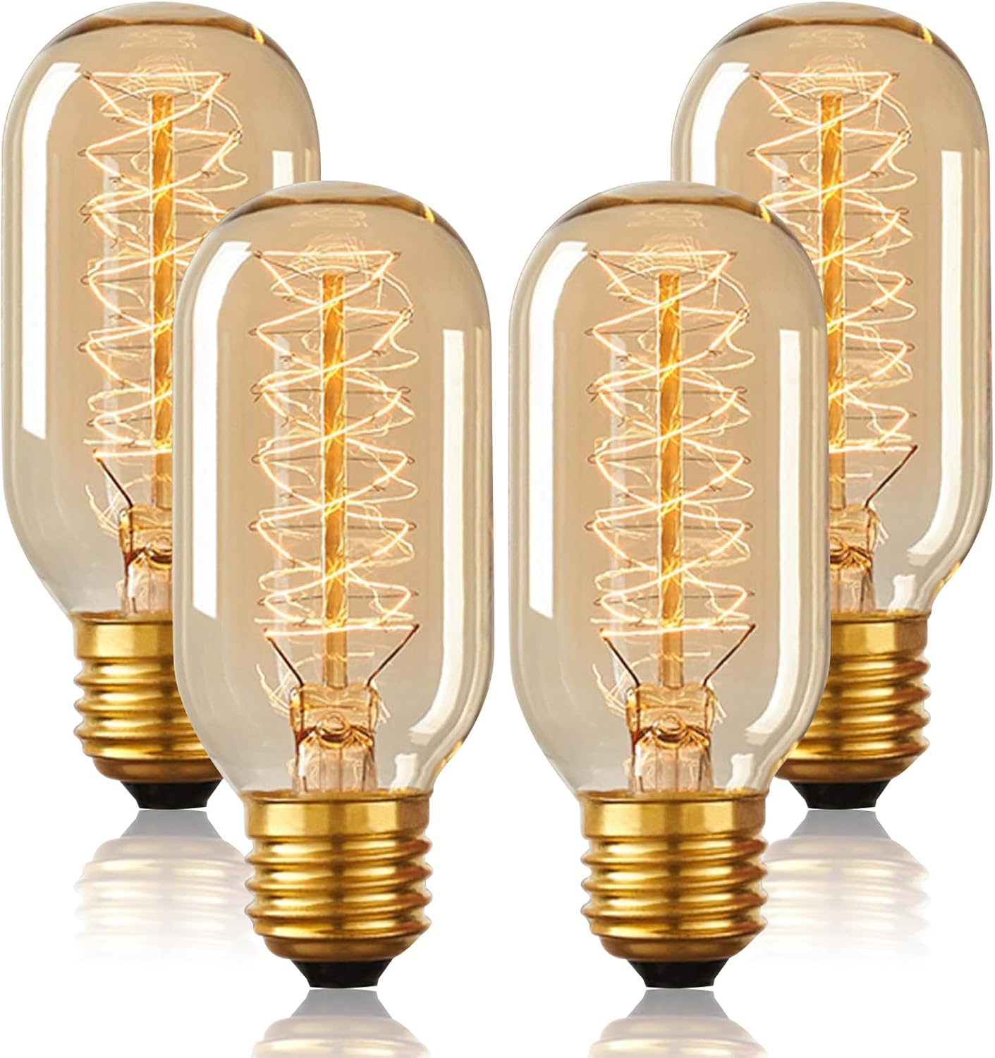 Zestaw 4 żarówek Edisona w stylu retro, 40 W, E27, T45, 220 V