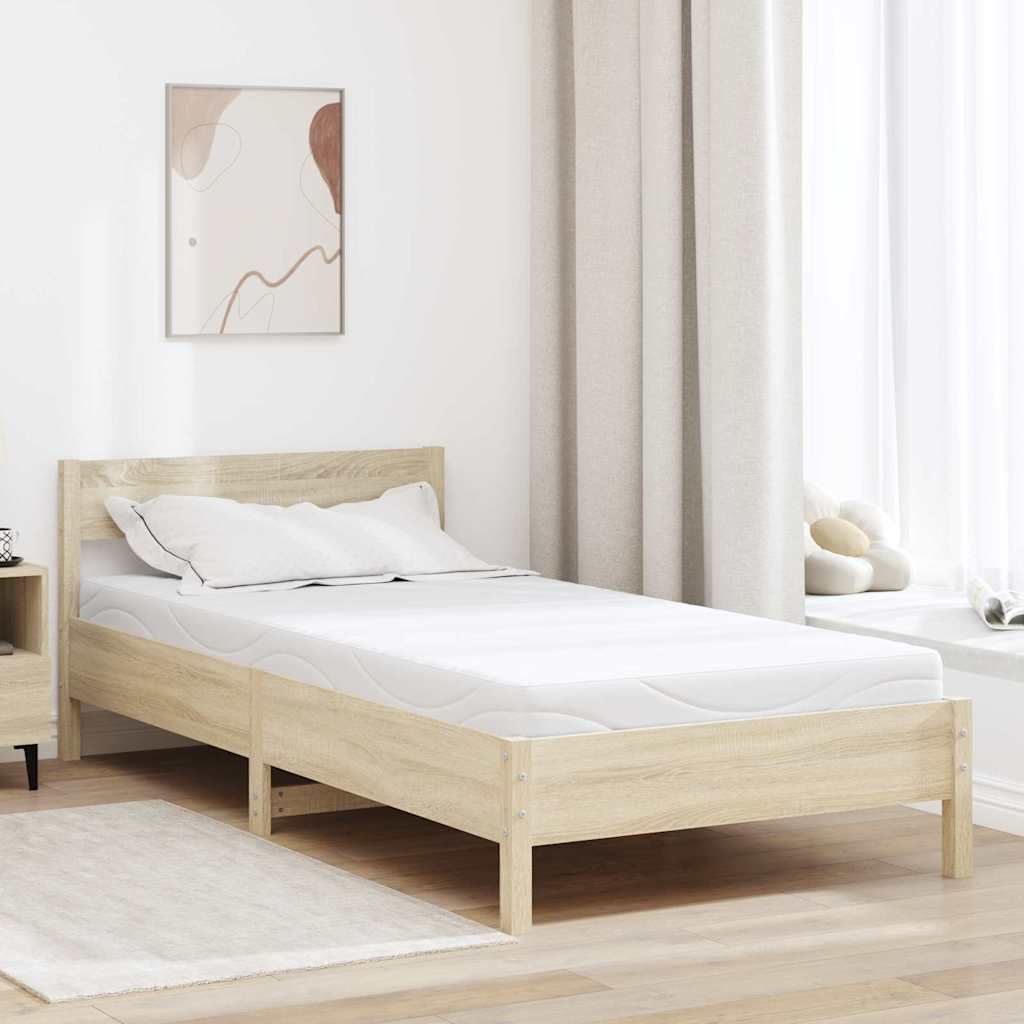 Materac Biały 90 x 190 cm Tkanina żakardowa vidaXL