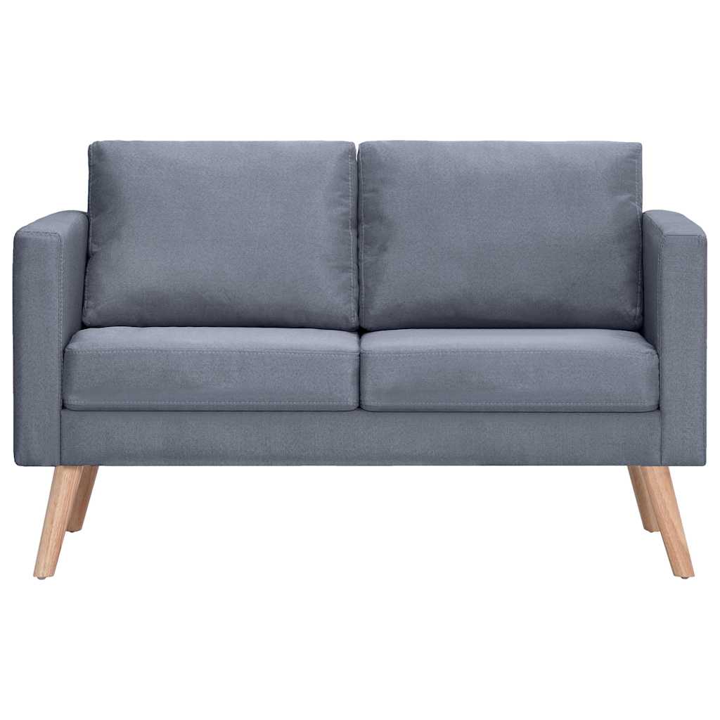 Sofa 2-osobowa, materiałowa, ciemnoszara