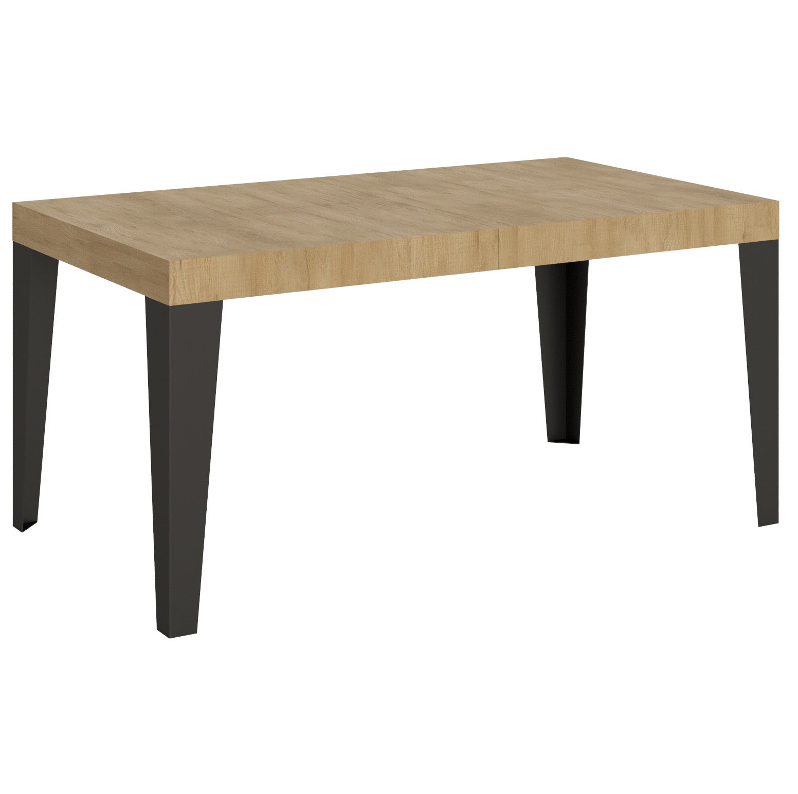 Mesa abierta de 90x160 cm (420 cm) con estructura reforzada FLAME, fabricada en roble natural antracita.