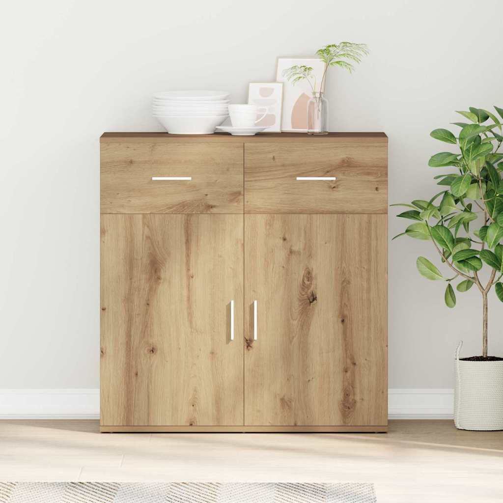 Bufet Dąb rzemieślniczy 78 x 38 x 80 cm Materiał drewnopochodny vidaXL