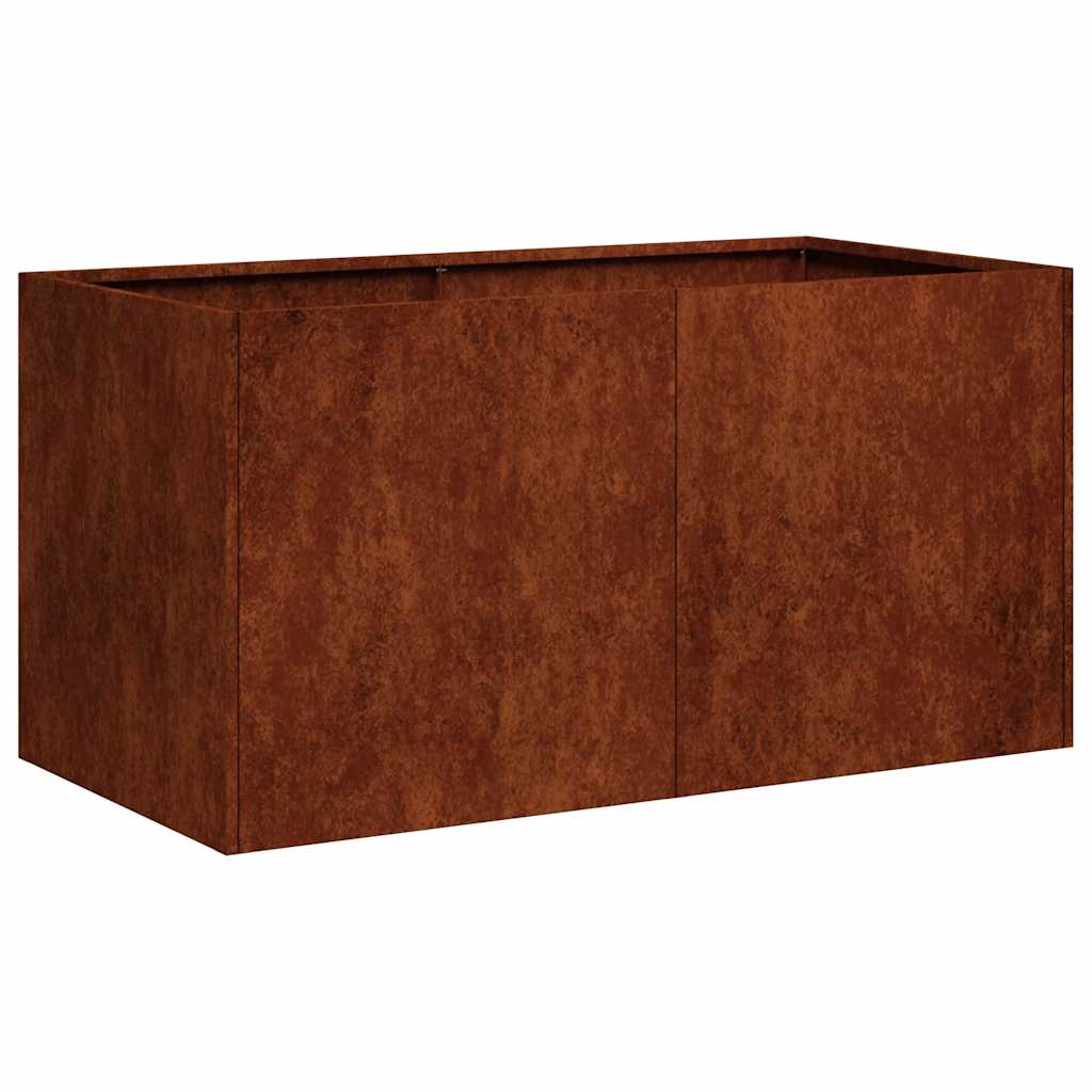 Donica Ogrodowa Corten 80x40x40 cm Rdzawa na Kwiaty na Zioła