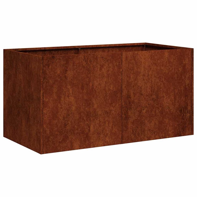 Donica Ogrodowa Corten 80x40x40 cm Rdzawa na Kwiaty na Zioła