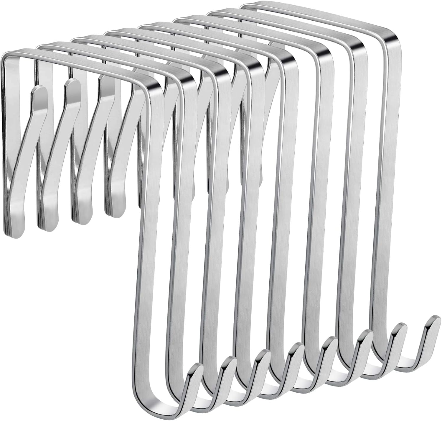 Regulowane metalowe haczyki, zestaw 8 regulowanych haczyków do drzwi 10 x 5 cm