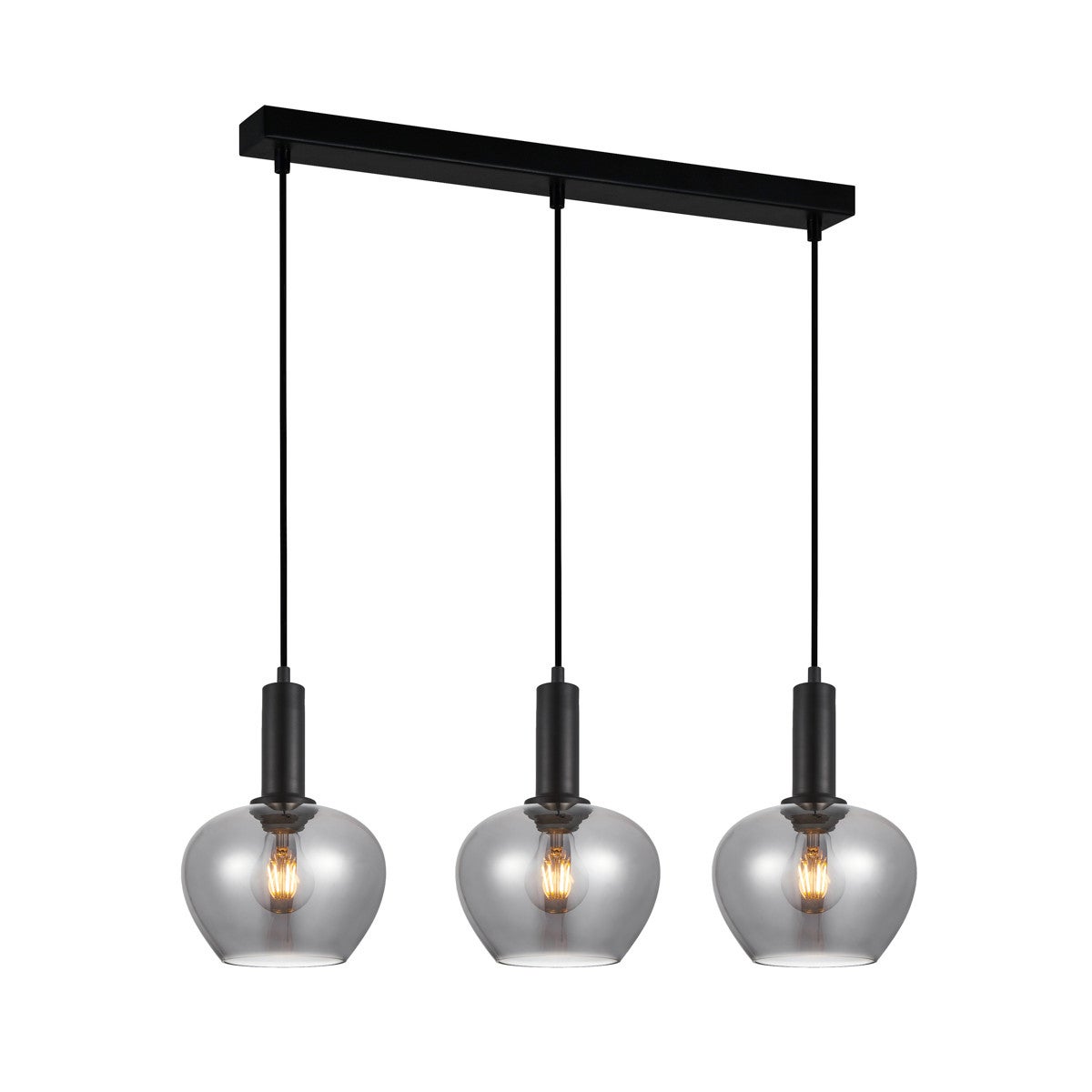 Lampa wisząca STABLA czarna 3 x E27 x 40W wym: 102 x 78 x 19 cm Italux