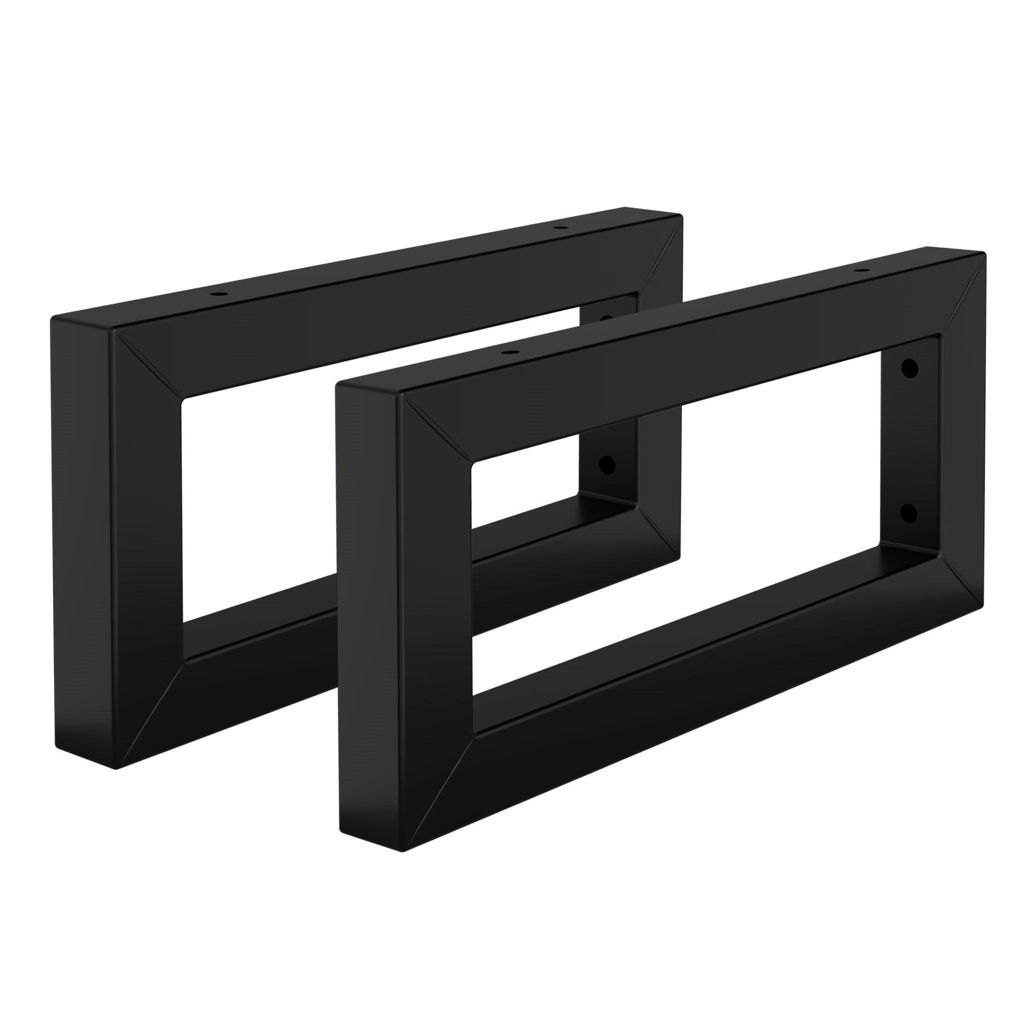 ML-Design Zestaw 2 uchwytów sciennych do umywalki, 350x150 mm, czarny, stalowy, Design Uchwyt do umywalki, podstawa uchwytu sciennego do umywalki,
