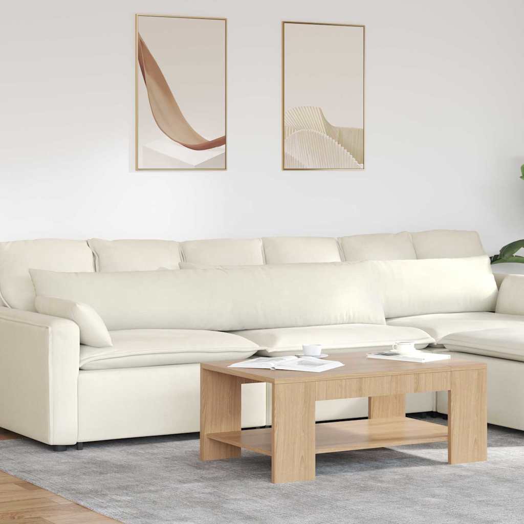 Poduszki na sofę 2 pcs Kremowy 200 x 40 cm Tkanina sztruksowa vidaXL