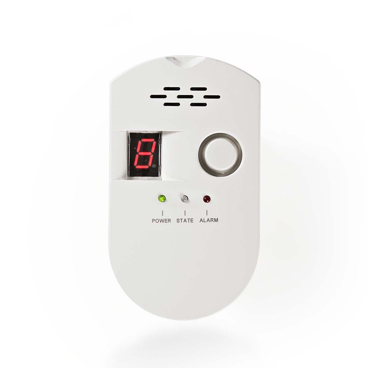 NEDIS Detektor gazu 85 dB alarm wizualny i dźwiękowy