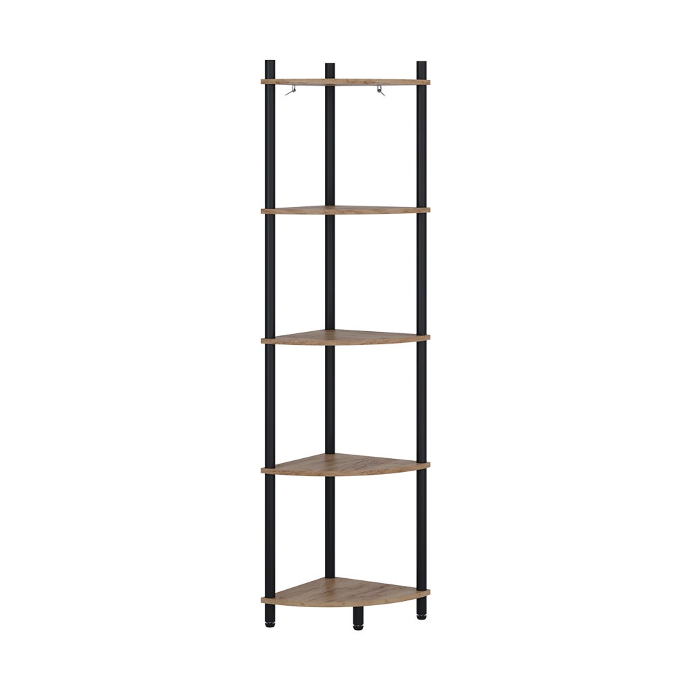 Vicco Półka narożna Bivio, Złoty dąb power/antracyt, 29 x 133 cm z 5 schowkami