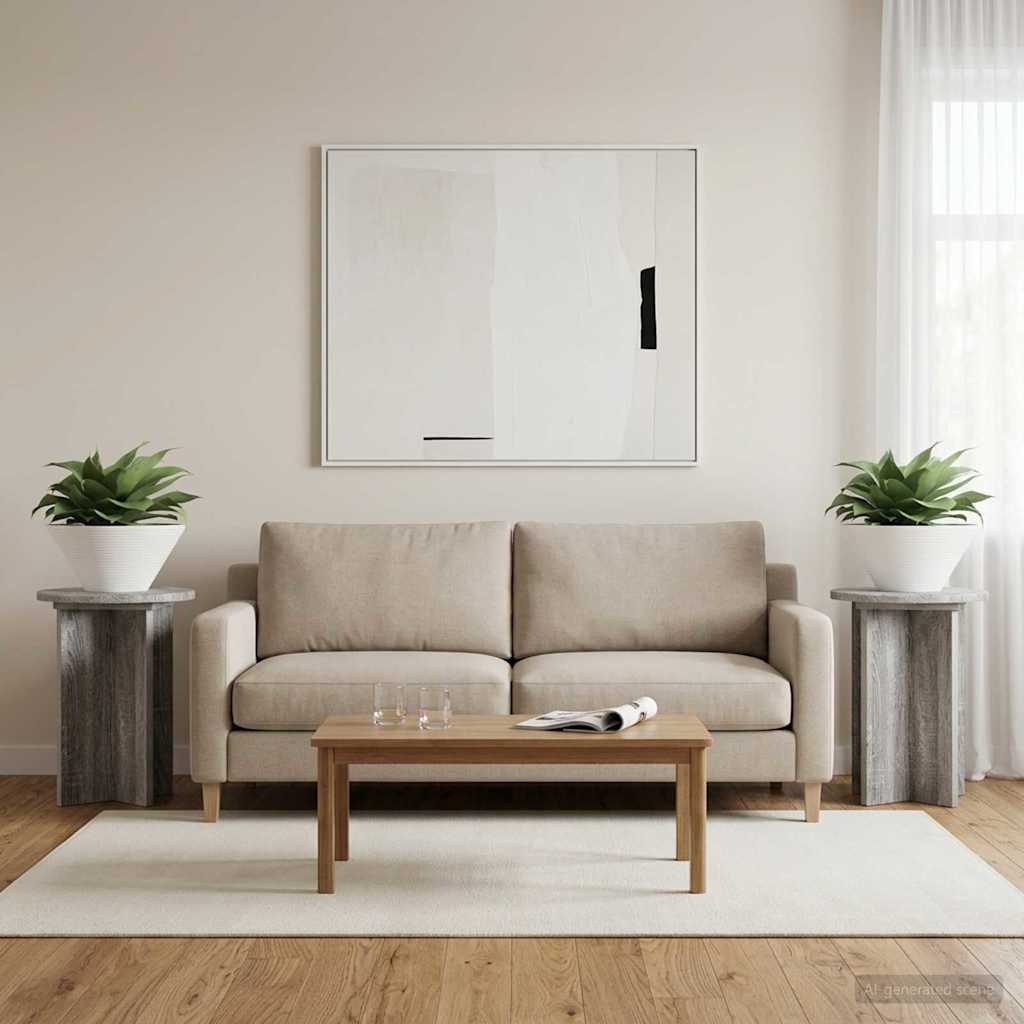 Stojak na rośliny 2 pcs Szary Sonoma Ø29,5 x 40 cm vidaXL
