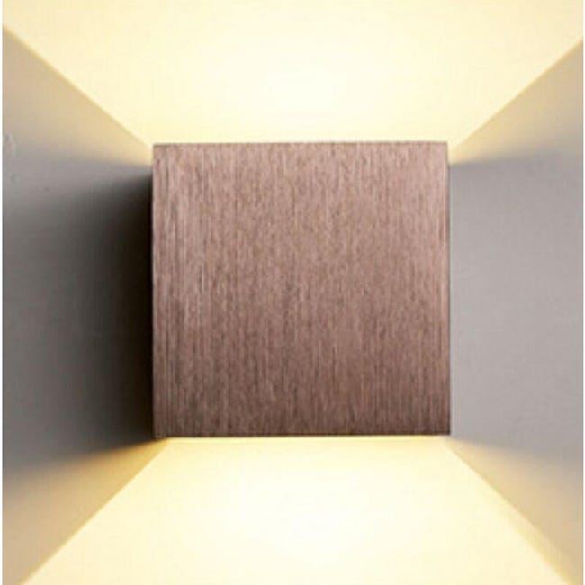 1 x 12W lampa ścienna, lampa ścienna LED do użytku zewnętrznego/wewnętrznego, wodoodporna lampa ścienna do użytku wewnętrznego IP65 (brązowa, przezro