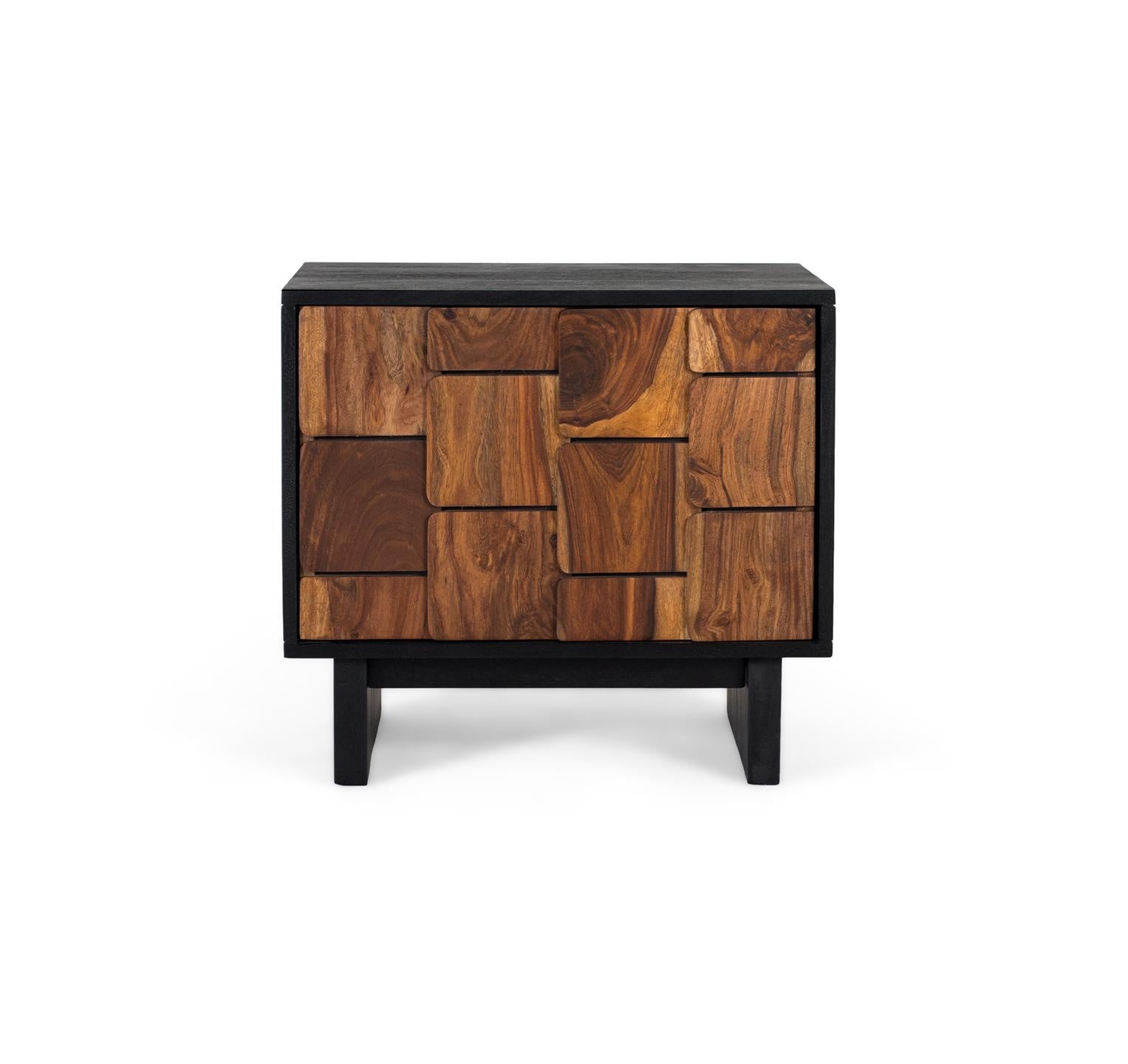 Stoliki nocne z drewna mango 56 cm, rustykalny, etniczny, nowoczesny styl - 50x56x40 GYC