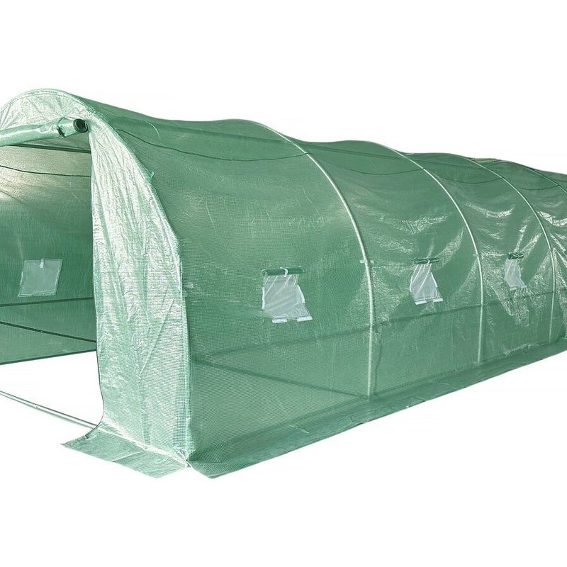 Tunel ogrodowy "Lys" 8 x 3 m - szklarnia - 24 m² - 140 g - zielony