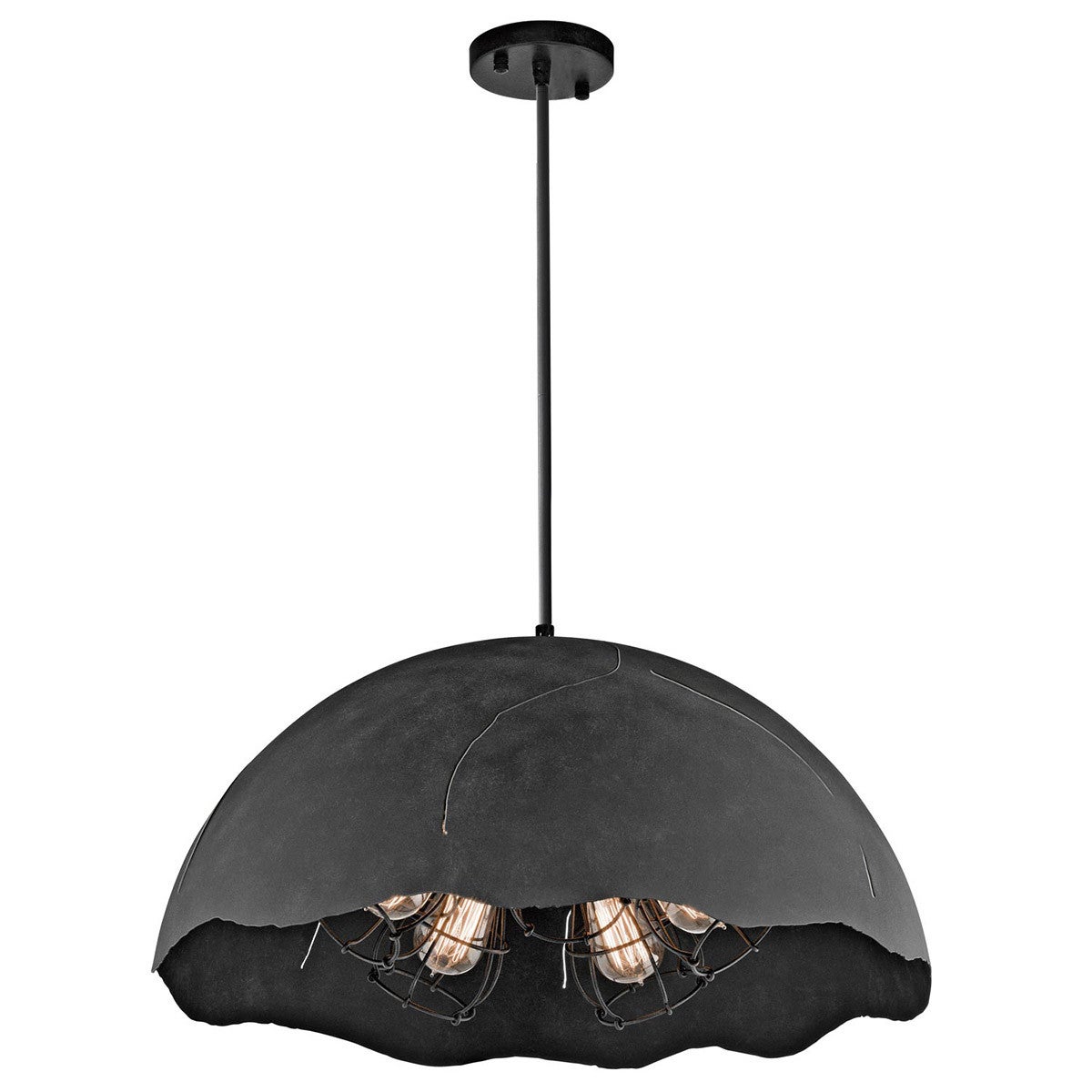 Lampa wisząca postarzany cynk Fracture 5xE27 100W Kichler