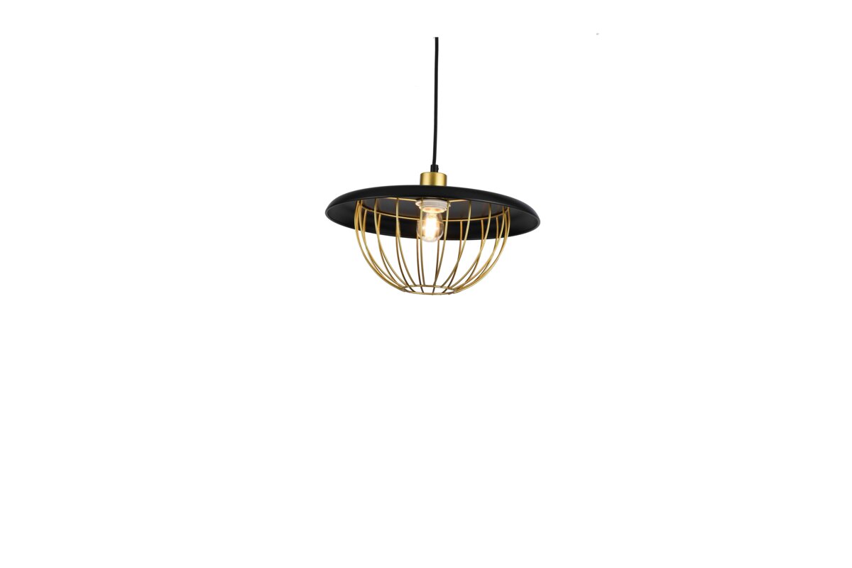 Oprawa sufitowa TULIP, 3444, AC220-240V, 50/60Hz, 1*E27, IP20, śr. 36 cm, pojedyncza, czarno/złota - GTV LIGHTING