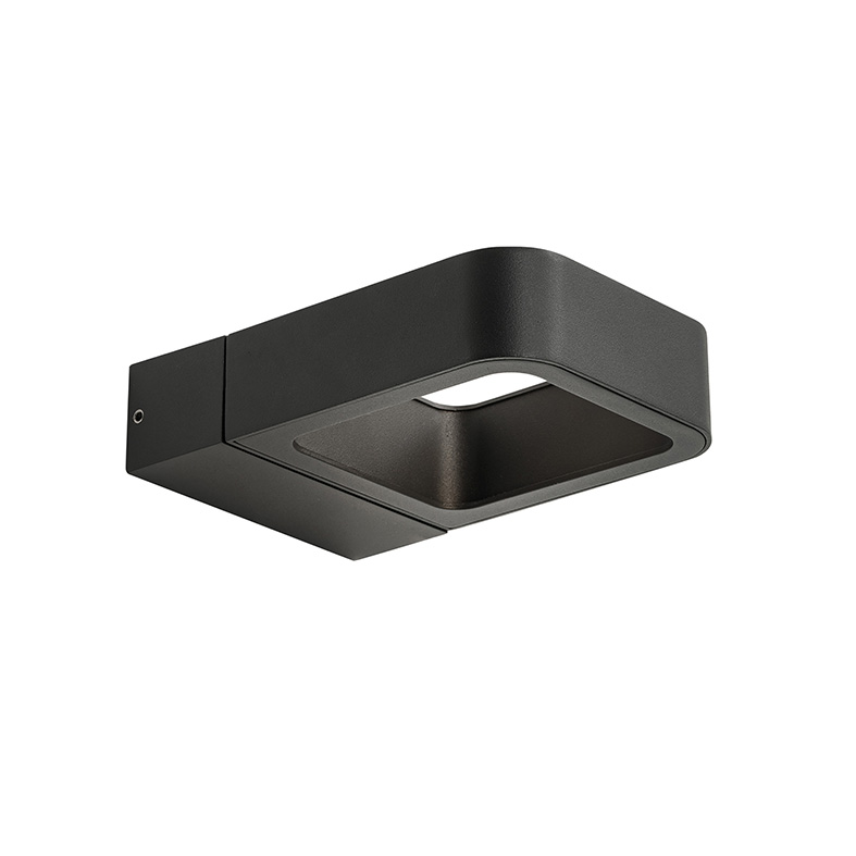 PITT 7W Zewnętrzna lampa ścienna LED, 100-100°, podwójna emisja, IP65, aluminiowa rama, 3000K, antracyt - Rossini Illuminazione
