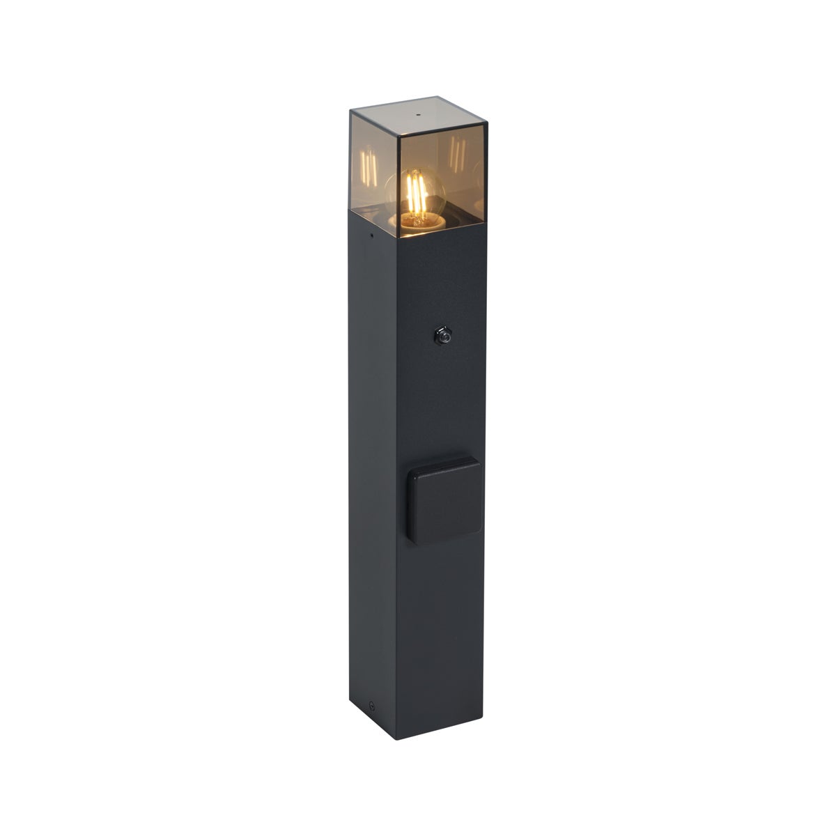 Qazqa nowoczesny lampa słupkowa do ogród - Denmark - czarny, max. 15w, kompatybilny z żarówką LED, e27, 50cm, IP44