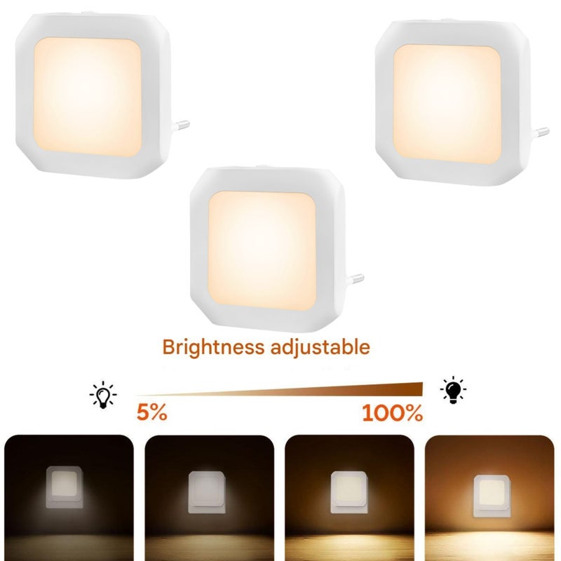 3-częściowy detektor światła lampka nocna (0,6 W), włącza się automatycznie o zmroku, regulowana temperatura barwowa (2700-3200 K).